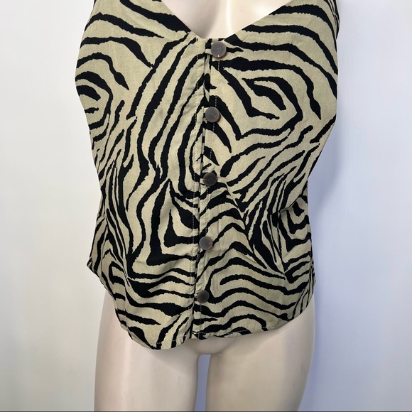 Taupe/Black Zebra Print Cami Blouse - Picture 8 of 10